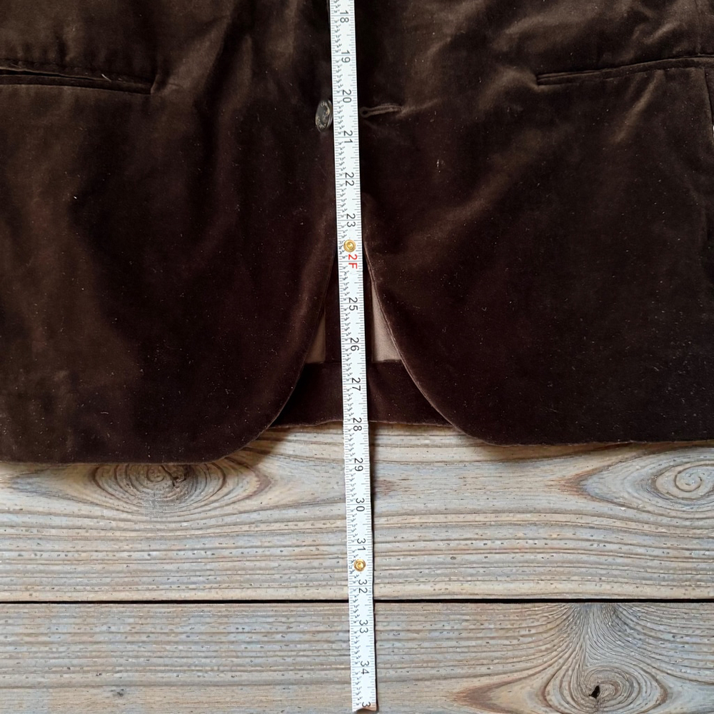 RARE - Caruso for Zero Camoshita Brown Velvet Suit - Handmade Italy - IT48/US38 - Picture 10 of 16